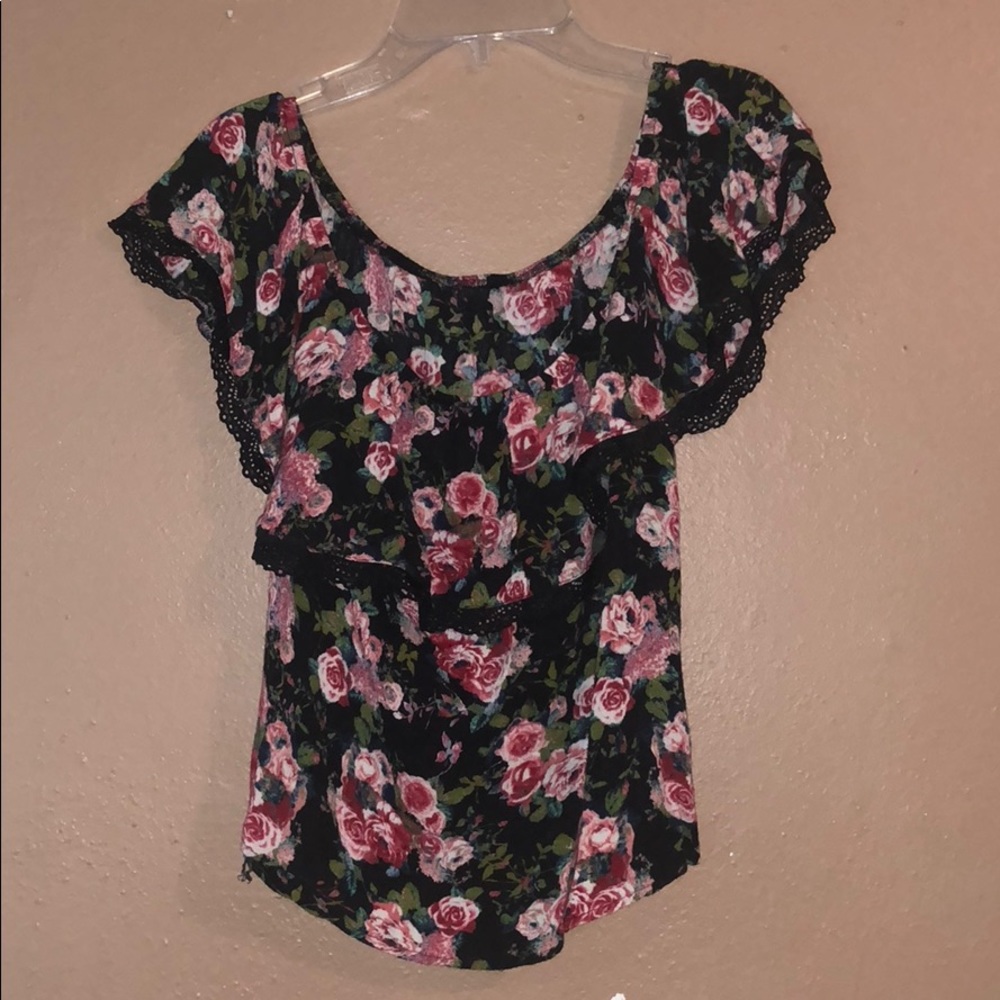 Floral off the shoulder top